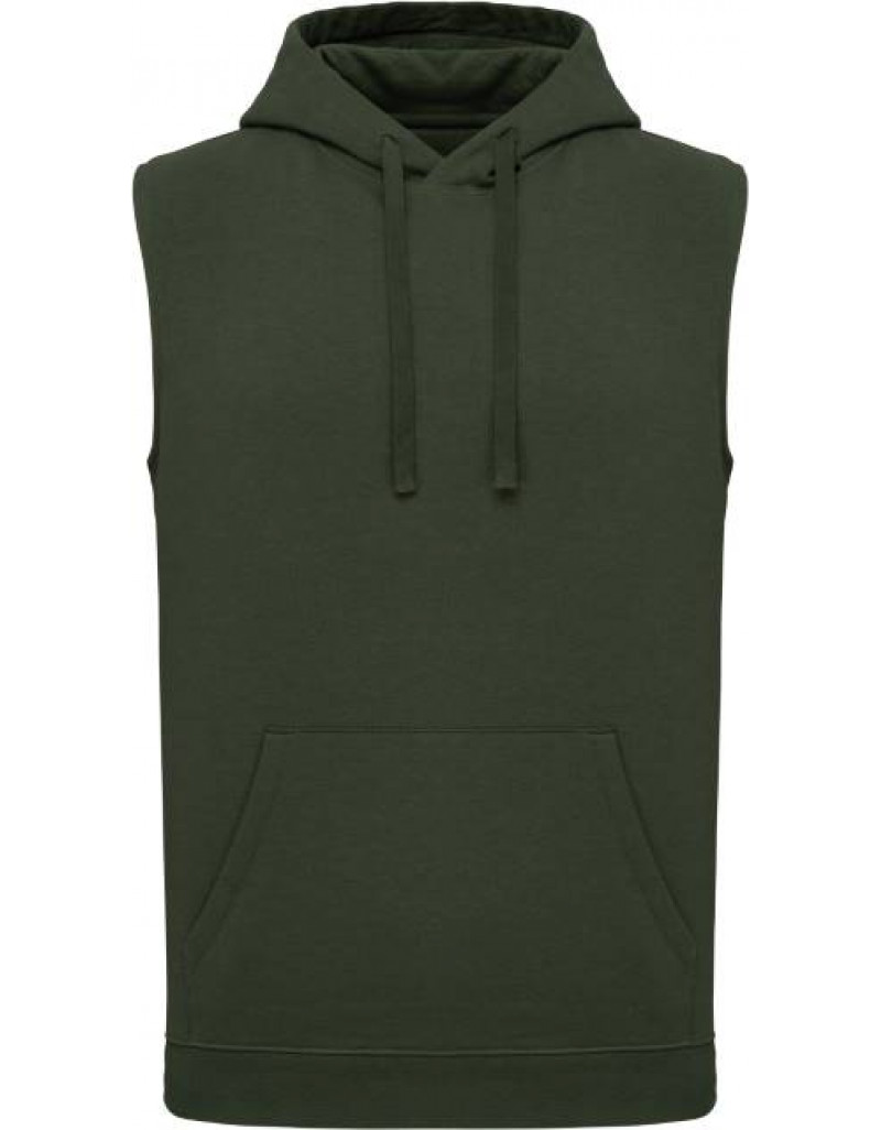 Pulover cu glugă unisex fără mâneci